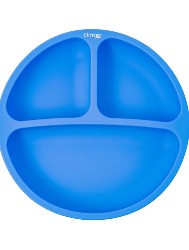 PRATO SILICONE COM DIVISORIA AZUL