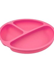 PRATO SILICONE COM DIVISORIA ROSA