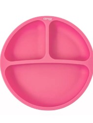 PRATO SILICONE COM DIVISORIA ROSA