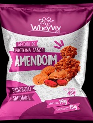 BISCOITO PROTEINA 45G AMENDOIM WHEYVIV FIT
