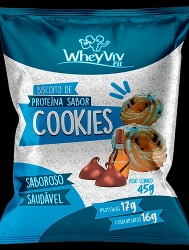 BISCOITO PROTEINA 45G COOKIES WHEYVIV FIT