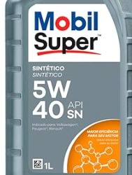 Óleo Lubrificante Motor 5w40 Sn Sintetico Mobil Super 1 Lt