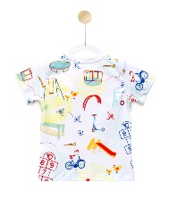 Camiseta Infantil Estampa Parque - Tam. 2 a 10 anos