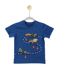 Camiseta Infantil Estampa Construção Az Sky - Tam. 2 a 10 anos
