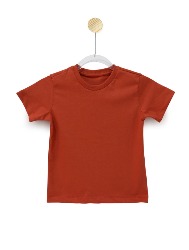 Camiseta Infantil Lisa Laranja Ferrugem - Tam. 2 a 10 anos