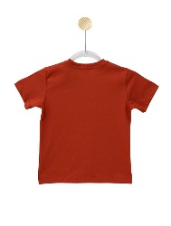 Camiseta Infantil Lisa Laranja Ferrugem - Tam. 2 a 10 anos