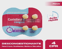 Coristina D Congest 12mg + 15mg 4 comprimidos