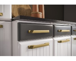 Cozinha de Aço Compacta 4 Peças 10 Portas 1 Gaveta Diamante Smart Telasul - Grafite