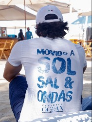 T SHIRT ESTONADA OCEAN SOL SAL E ONDAS